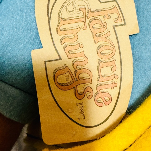 VTG Favorite Things Tennis Player Girl Felt Pillow Plush W/Tag 1977 24 Inch - Picture 4 of 8